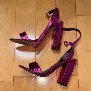 Metallic Hot Pink Heels